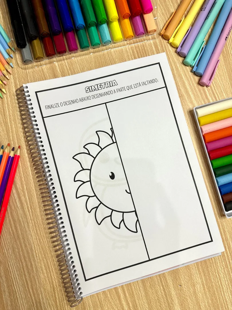 Apostila de Simetria PDF - Atividades de Percepção Visual, Coordenação Motora e Raciocínio Lógico Infantil — imagem 3