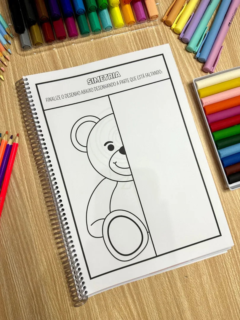Apostila de Simetria PDF - Atividades de Percepção Visual, Coordenação Motora e Raciocínio Lógico Infantil — imagem 4