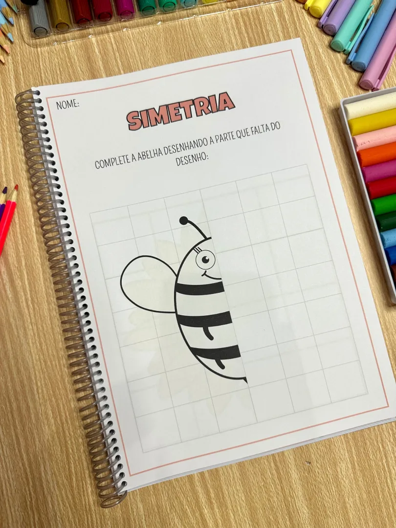 Apostila de Simetria PDF - Atividades de Percepção Visual, Coordenação Motora e Raciocínio Lógico Infantil — imagem 6