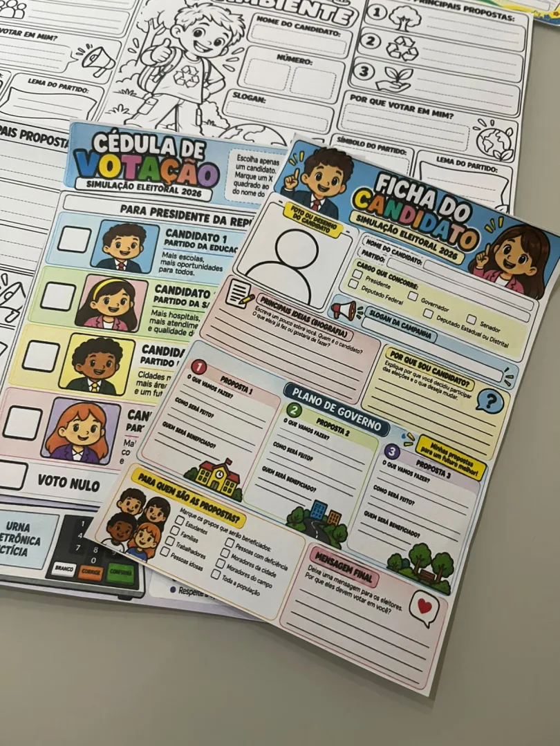 Simulação Eleitoral 2026 em PDF-“1º ano”, “Educação Infantil”. — imagem 2