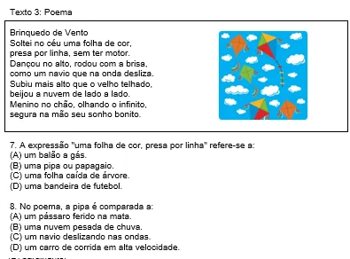 Simulado de Língua Portuguesa 5º Ano SARESP PDF - 24 Questões — imagem 3