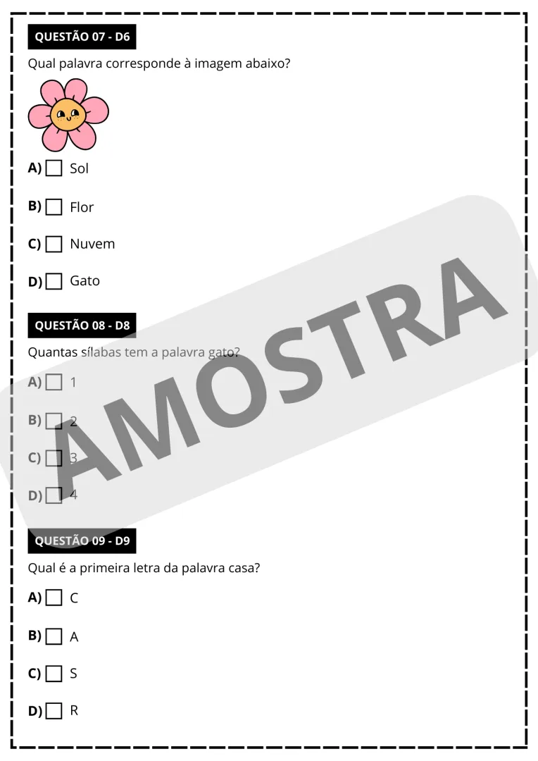 SIMULADO SAEB 1° ANO - PORTUGUÊS E MATEMÁTICA 👩🏻‍🏫 — imagem 2