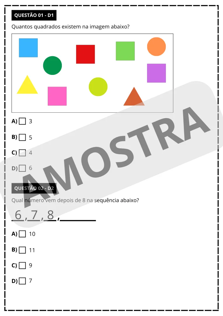 SIMULADO SAEB 1° ANO - PORTUGUÊS E MATEMÁTICA 👩🏻‍🏫 — imagem 3