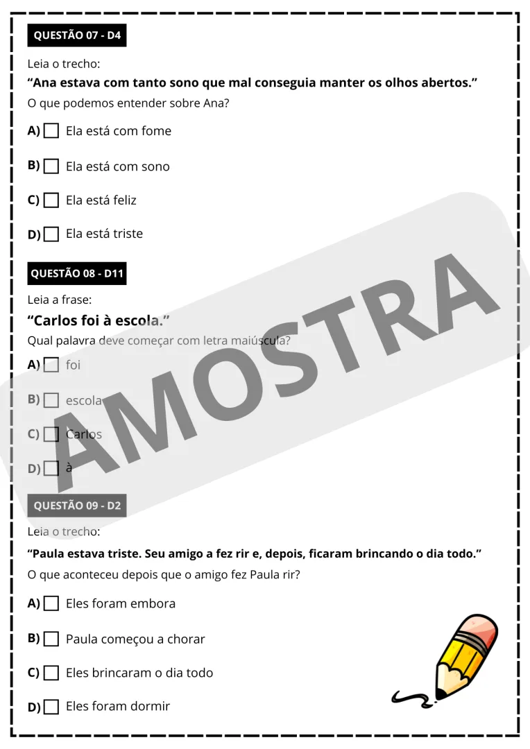 SIMULADO SAEB 2° ANO - PORTUGUÊS E MATEMÁTICA 👩🏻‍🏫 — imagem 3