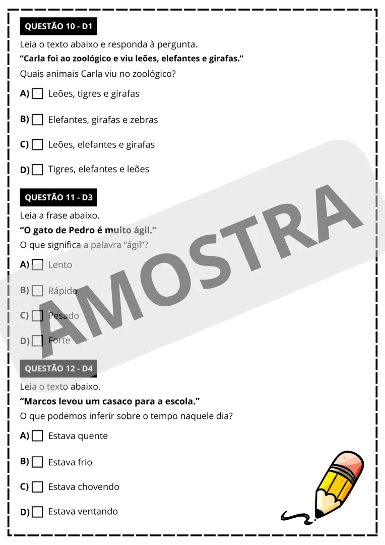 SIMULADO SAEB 3° ANO - PORTUGUÊS E MATEMÁTICA 👩🏻‍🏫 — imagem 2