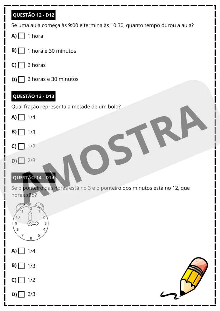 SIMULADO SAEB 3° ANO - PORTUGUÊS E MATEMÁTICA 👩🏻‍🏫 — imagem 4