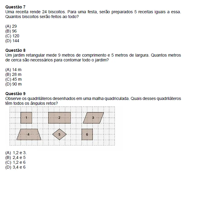 Simulado SARESP de Matemática 5º Ano em Pdf — imagem 2