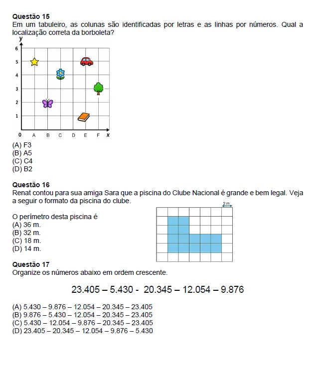 Simulado SARESP de Matemática 5º Ano em Pdf — imagem 3