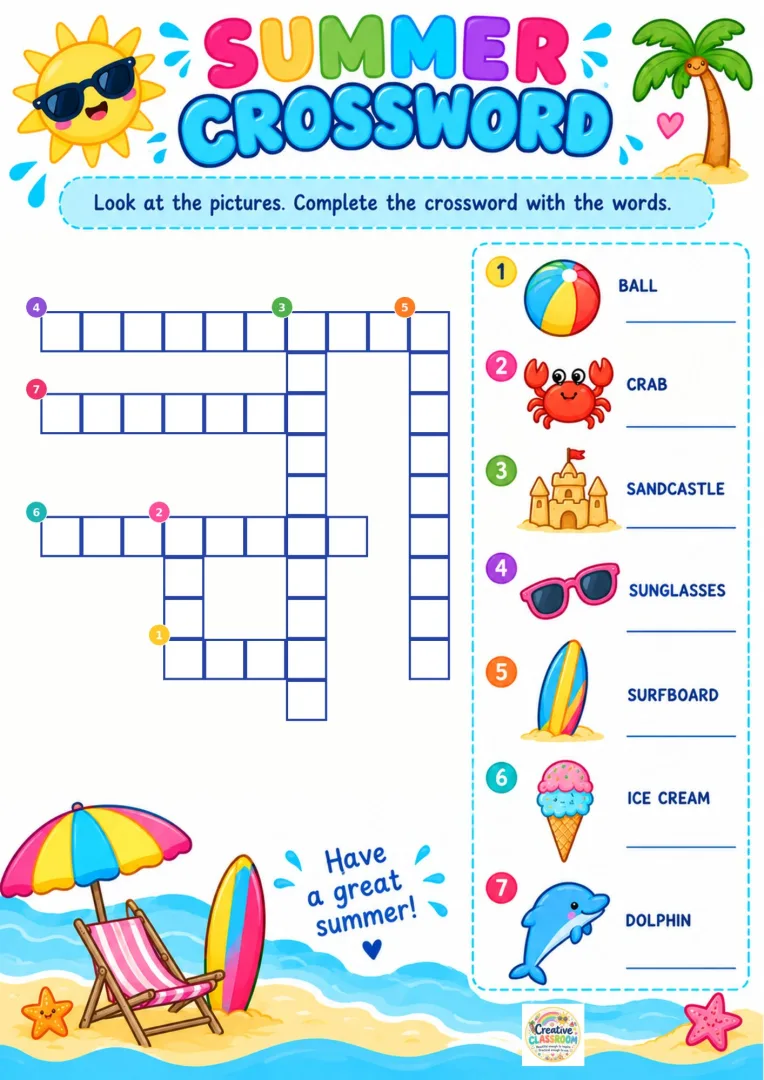 Summer Activities Atividades de Inglês Verão 1º a 5º ano Pdf — imagem 3