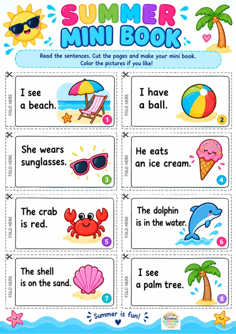 Summer Activities Atividades de Inglês Verão 1º a 5º ano Pdf — imagem 5