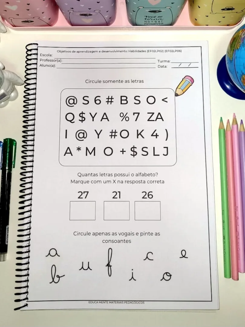 SUPER APOSTILA PARA ALFABETIZAÇÃO 1º E 2 º ANO + BRINDE — imagem 3