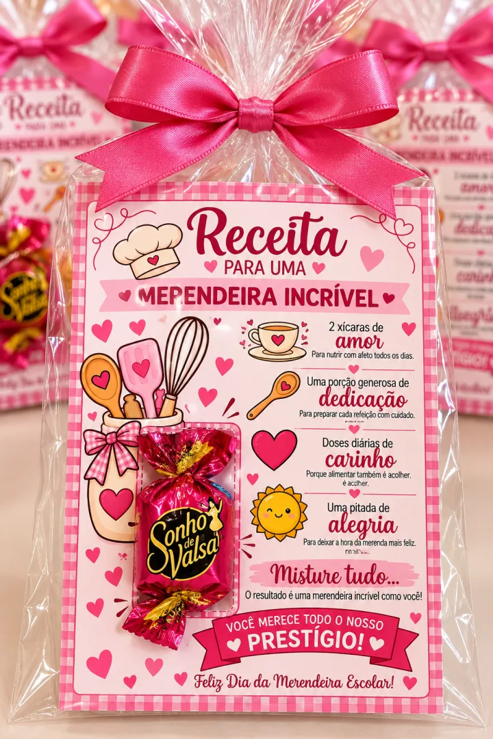 Lembracinha Tag Dia da Merendeira Escolar - Lembrancinha para Chocolate Sonho de Valsa (PDF) — imagem 4
