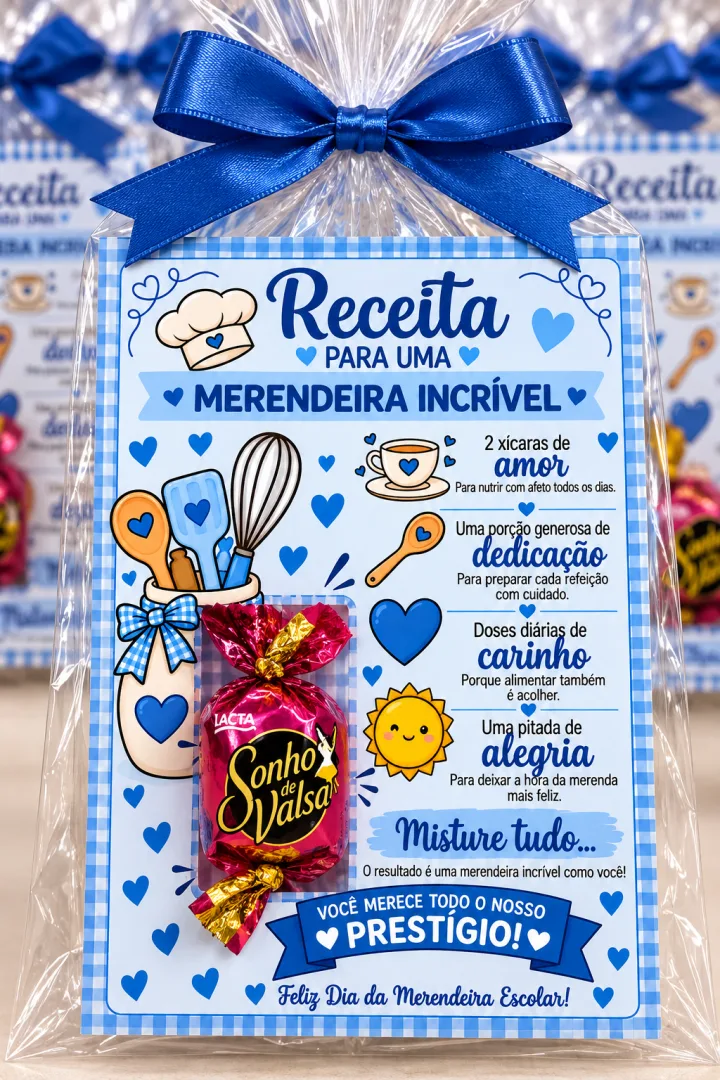 Lembracinha Tag Dia da Merendeira Escolar - Lembrancinha para Chocolate Sonho de Valsa (PDF) — imagem 2