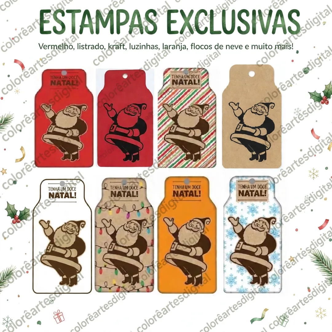 Etiquetas Natalinas - tema:Tenha um Doce Natal - Educação Infantil - Tamanho Aprox.4x10cm PDF — imagem 2