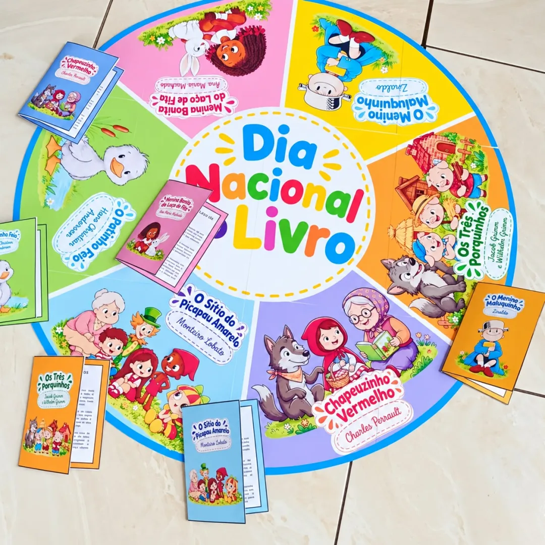 Tapete Dia Nacional do Livro em PDF 1° ao 3°ano  — imagem 2