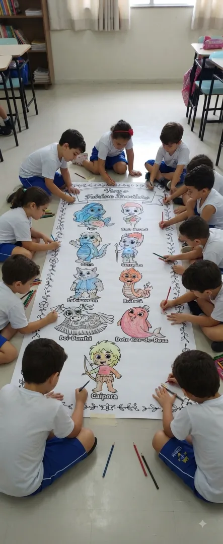 Tapete para Colorir - Folclore Brasileiro - 24 Folhas - PDF — imagem 2