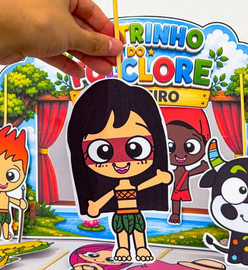 Teatrinho do Folclore | Contação de Histórias PDF pronto para impressão — imagem 5