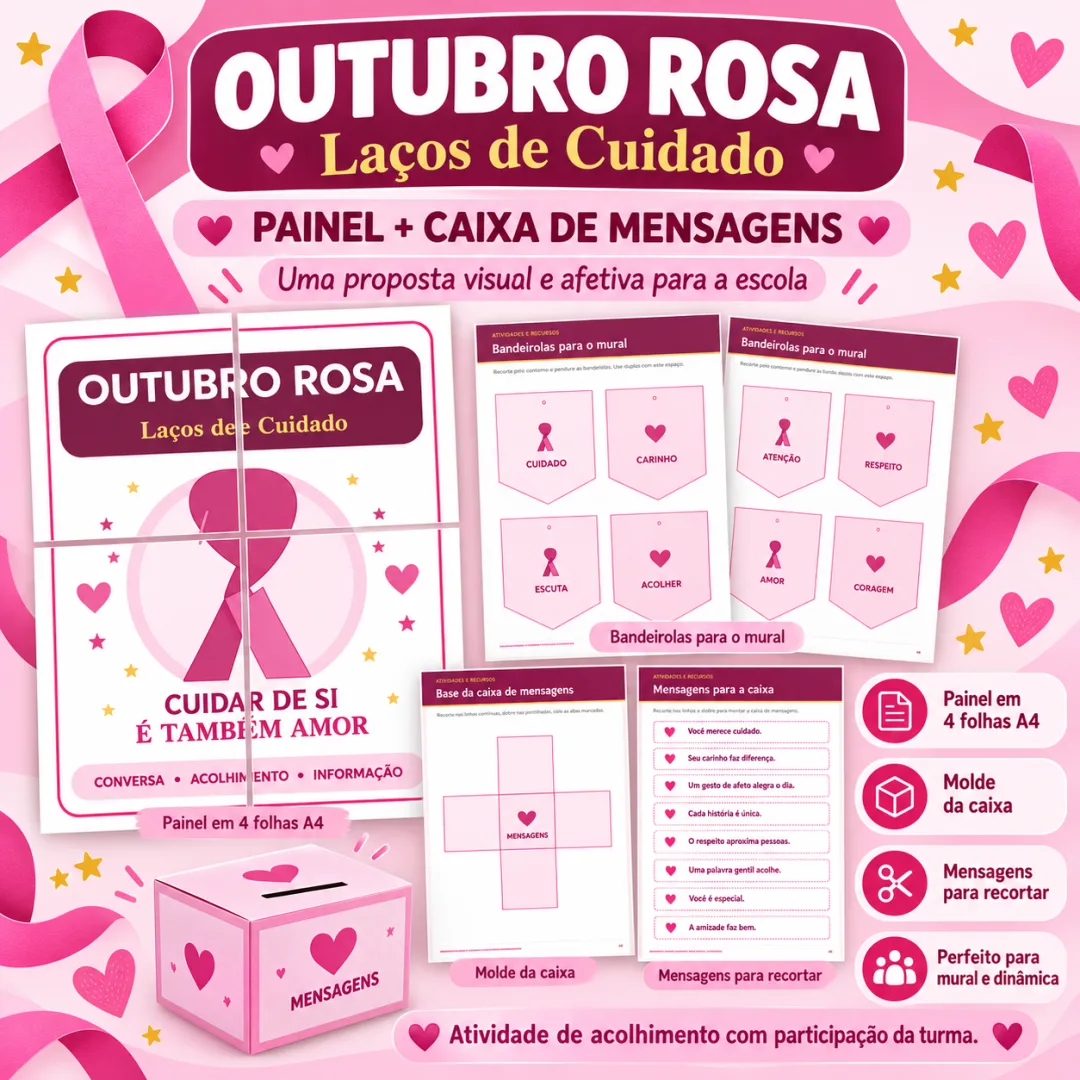 Kit Outubro Rosa - Educação Infantil - PDF — imagem 3
