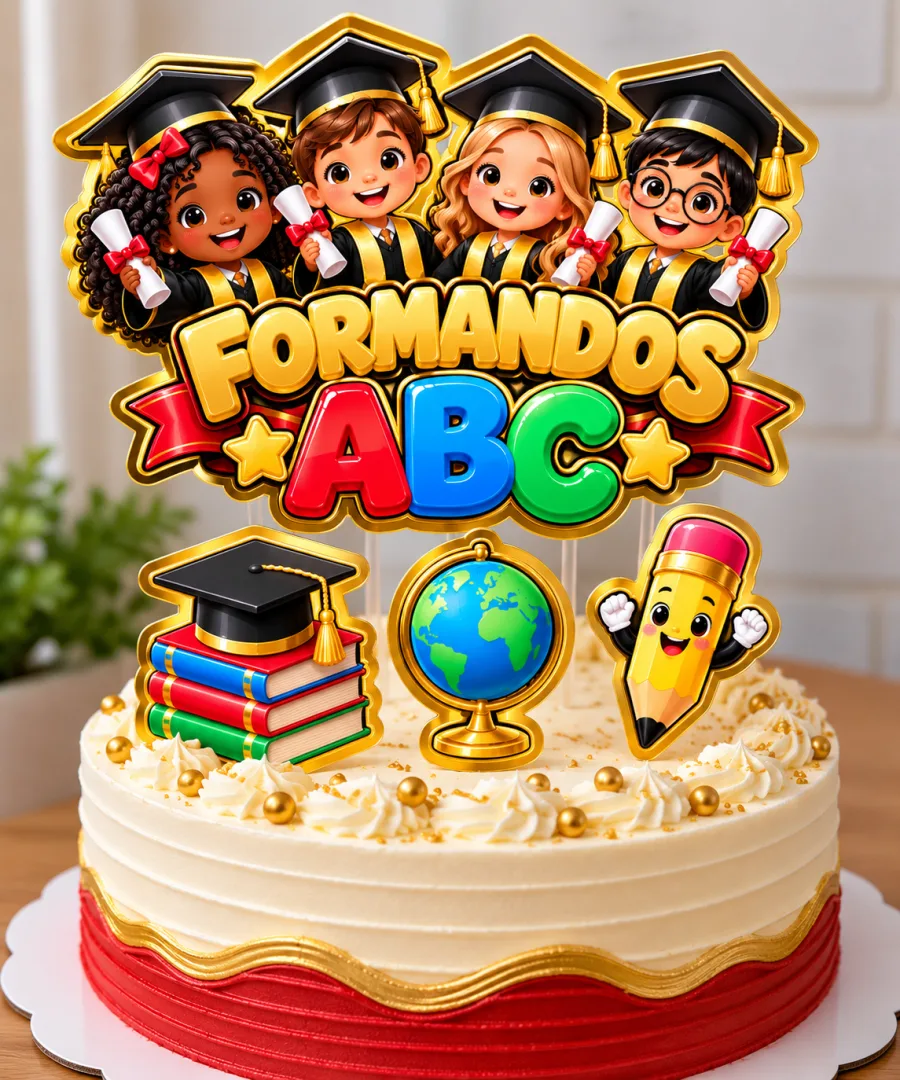 Topo de Bolo Formandos ABC - PDF Digital — imagem 3
