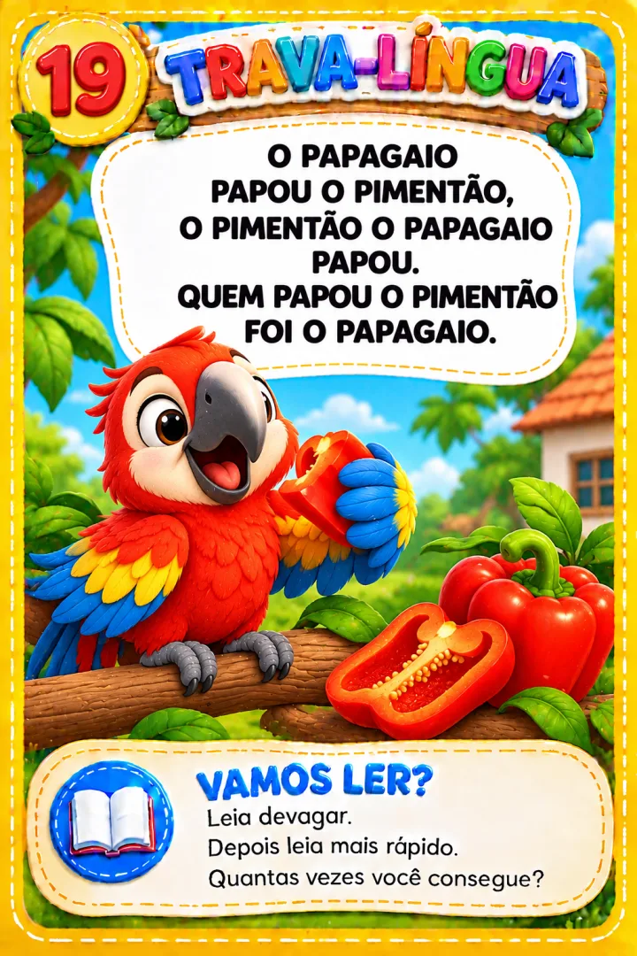 Trava-línguas Infantil — 20 Atividades de Leitura para Imprimir — imagem 6