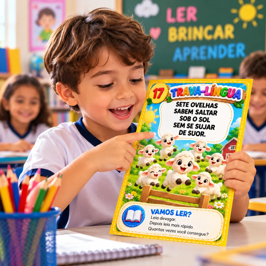 Trava-línguas Infantil — 20 Atividades de Leitura para Imprimir — imagem 3