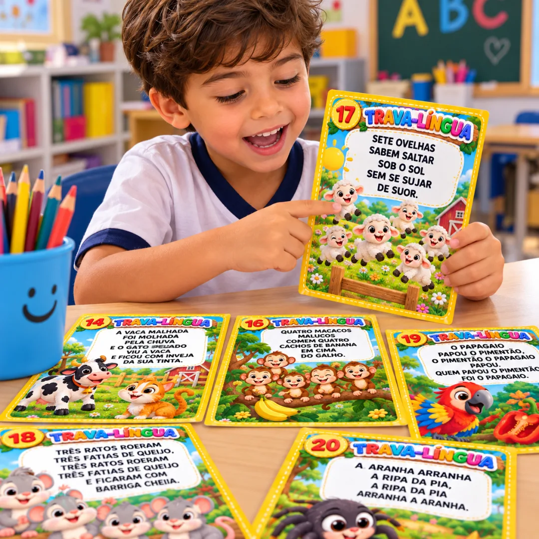 Trava-línguas Infantil — 20 Atividades de Leitura para Imprimir — imagem 2