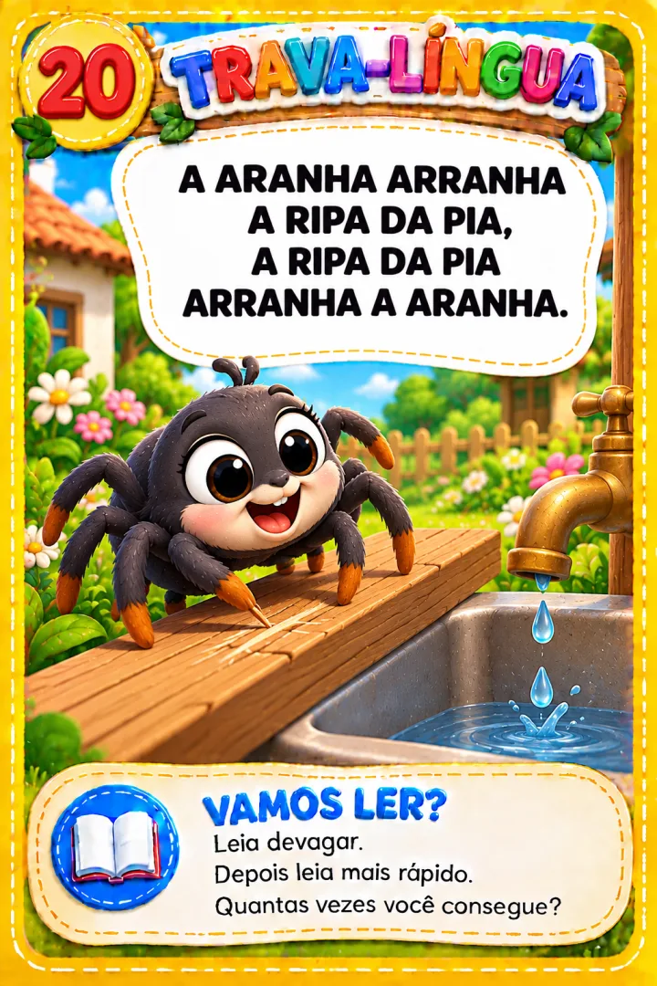 Trava-línguas Infantil — 20 Atividades de Leitura para Imprimir — imagem 5