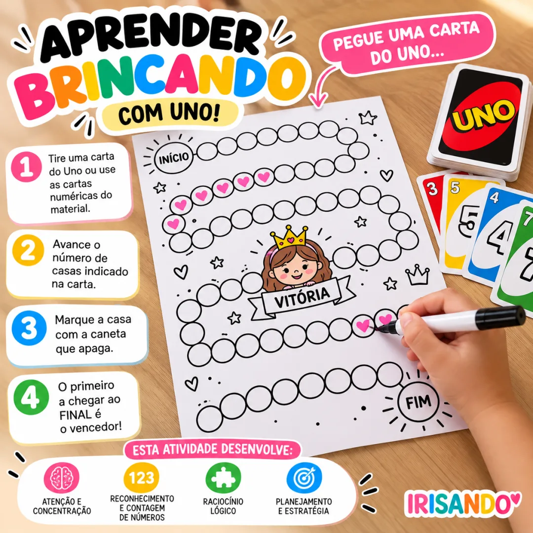 Trilha da Vitória – Jogo com Cartas Numéricas — imagem 2