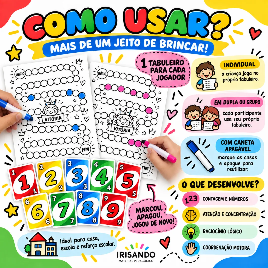 Trilha da Vitória – Jogo com Cartas Numéricas — imagem 3