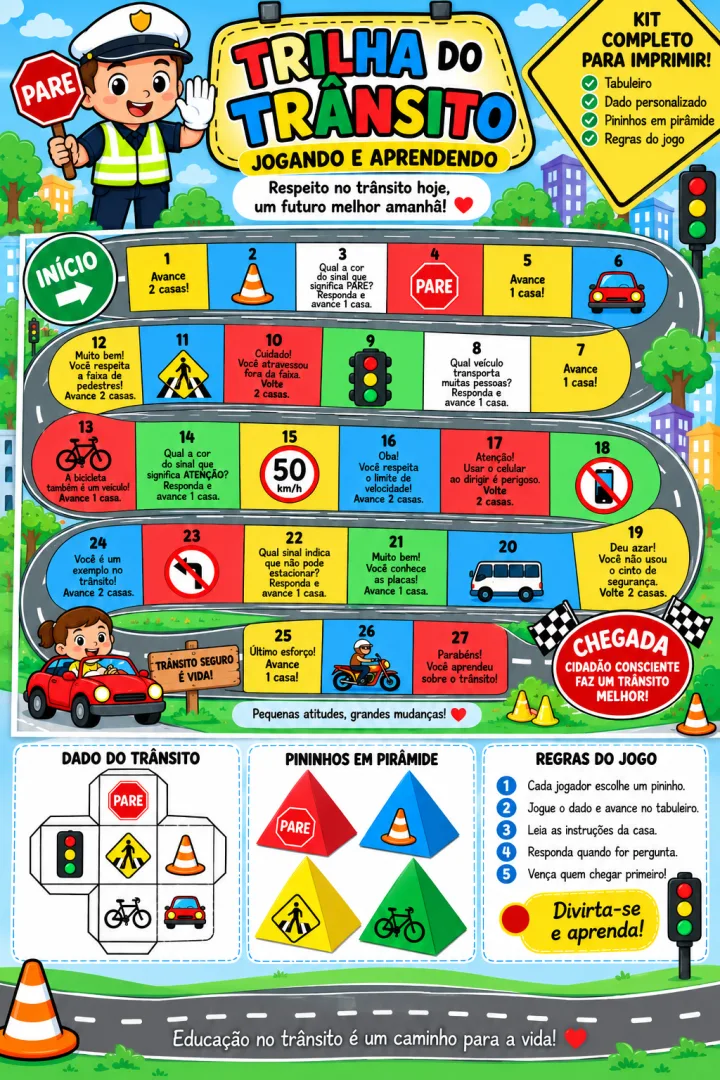 Trilha do Trânsito - Atividades de Educação Infantil - PDF — imagem 5