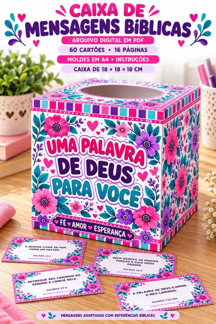 🌸 UMA PALAVRA DE DEUS PARA VOCÊ! 🌸 💰8,00 UMA CAIXA COLORIDA E CHEIA DE VIDA PARA COMPARTILHAR FÉ, AMOR E ESPERANÇA!  — imagem 3