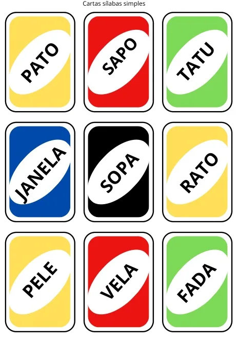 Uno - Cartas de Leitura para Alfabetização - PDF — imagem 2