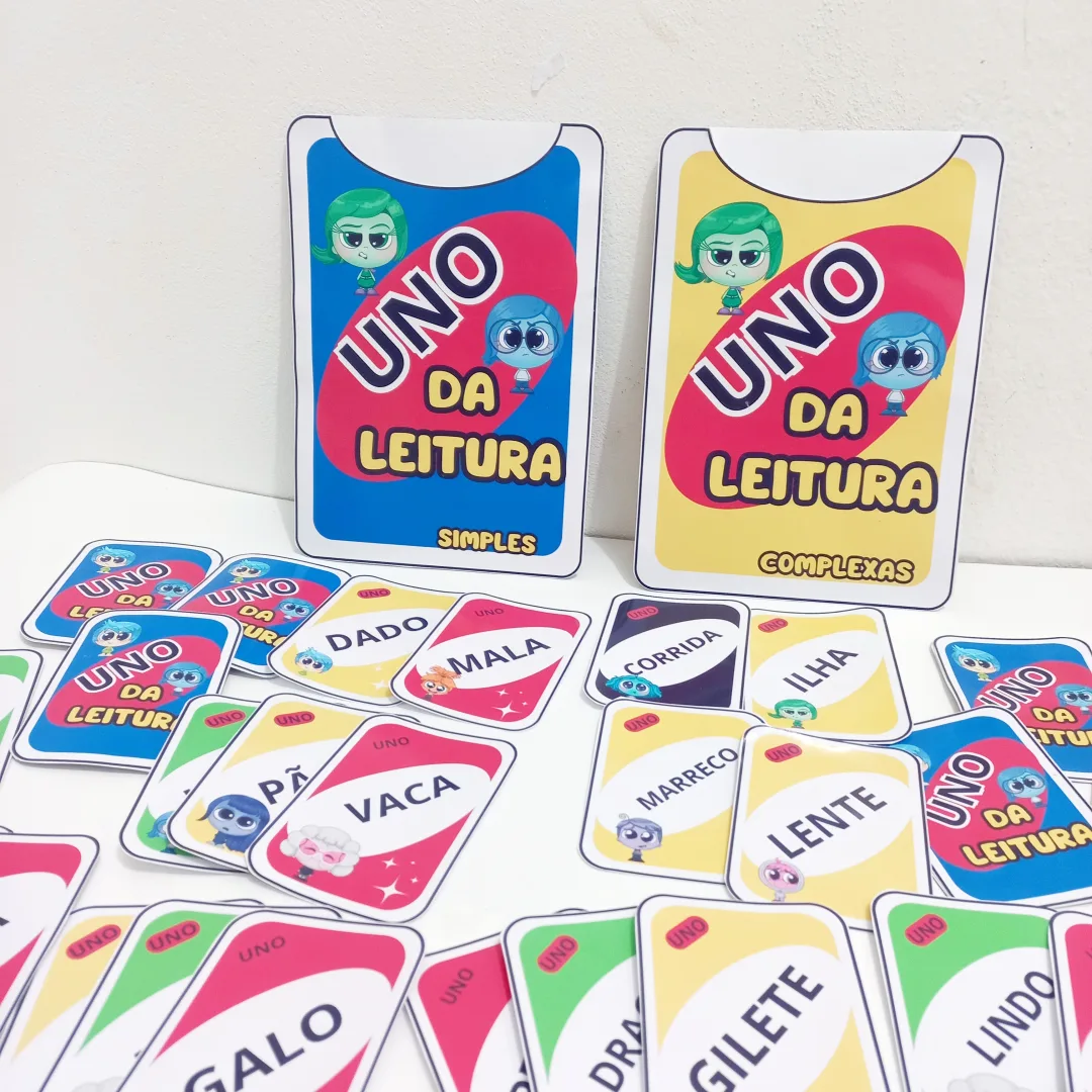 UNO da Leitura - Jogo de Alfabetização em PDF para Crianças (27 Fichas Simples e 27 Complexas) — imagem 5