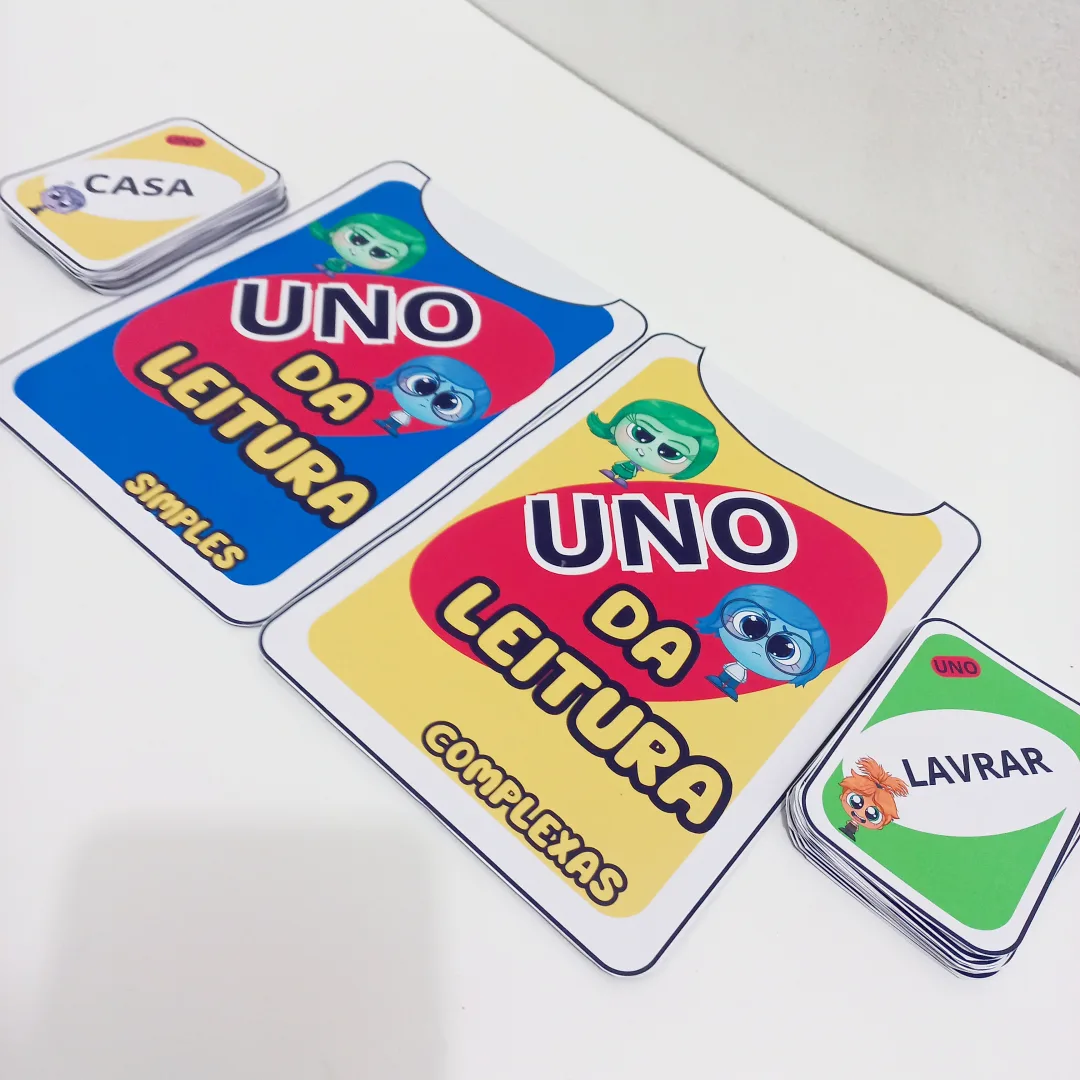 UNO da Leitura - Jogo de Alfabetização em PDF para Crianças (27 Fichas Simples e 27 Complexas) — imagem 6