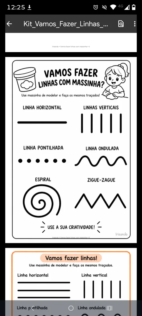 Vamos Fazer Linhas com Massinha — 10 Atividades — imagem 4