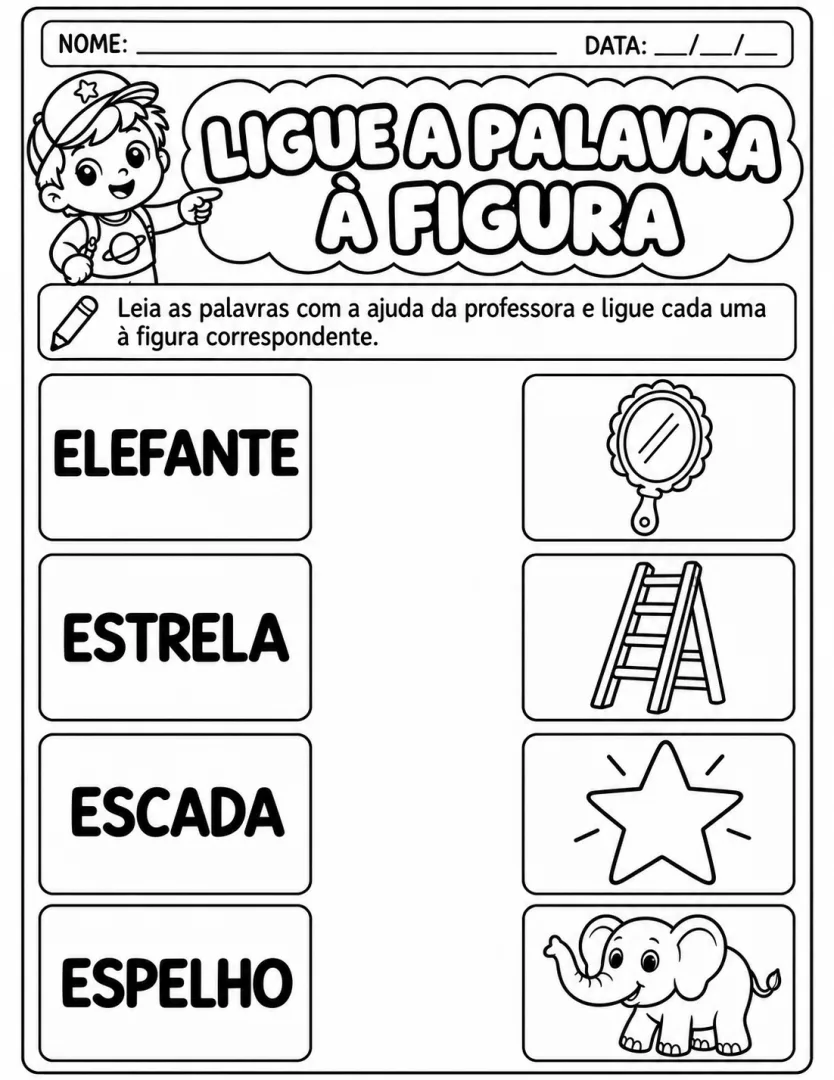 Vogal E: 6 Atividades de Alfabetização para Educação Infantil e 1º Ano PDF para Imprimir — imagem 2